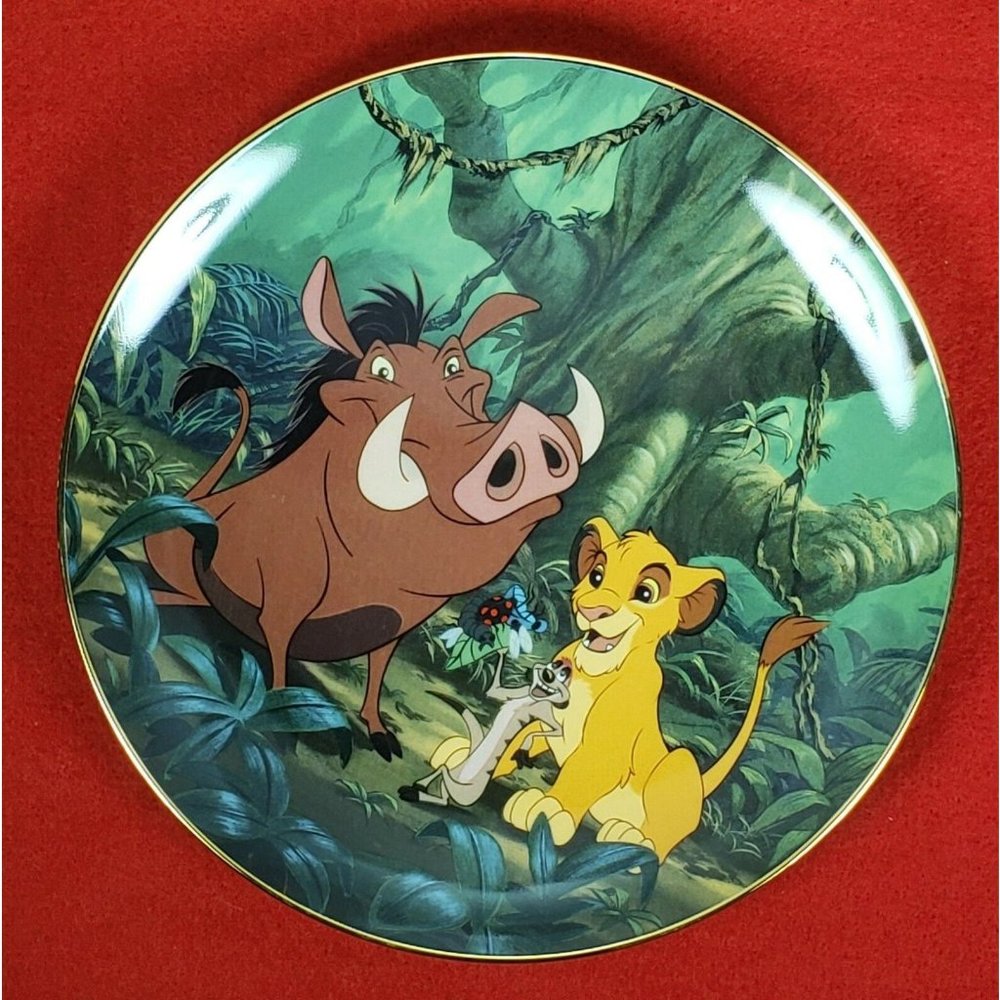The Lion King Collectors Plate "A Crunchy Feast" by Bradford MIB+COA